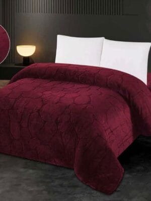 Alluring Premium Rabbit Fur King Size Blanket Cum Duvet Cover – 230×250 cm, 4.5 kg, Leather Bag Packing