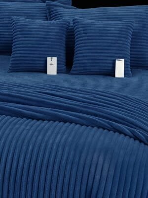 THAMA Stripes Warm King Size Bedsheet 5-Piece Set – Soft Farr Winter Bedsheet with Pillow Covers