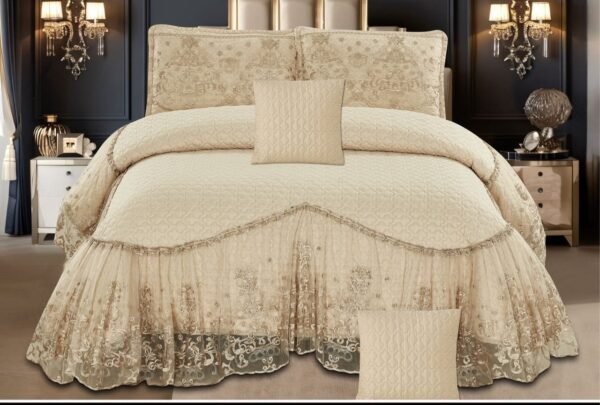 WhatsApp-Image-2025-12-04-at-6.52.28-PM.jpeg Amanya Hybon Quilted 6pcs Luxury Bedcover Set | Imported Glace Cotton | King Size