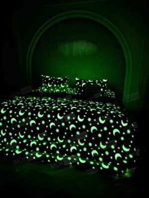 Glow in the Dark Rabbit Fur Winter Quilt 4 PC Bedding Set Glow in the Dark Rabbit Fur Winter Quilt 4 PC Bedding Set