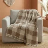 Zigzag Cotton Designer Chair & Sofa Throws with Side Lace