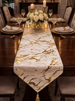 Premium Silk Zari Table Runner 14×72 Inches