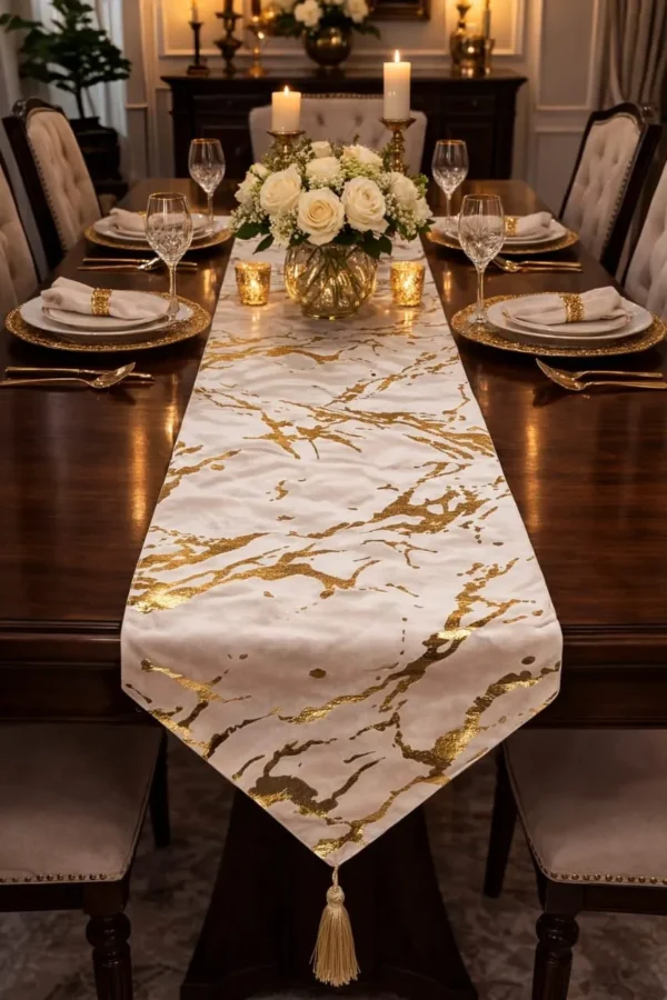 Premium Silk Zari Table Runner 14×72 Inches