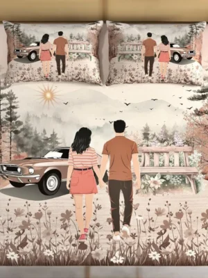 STARDOM King Size Cotton Digital Print Bedsheet