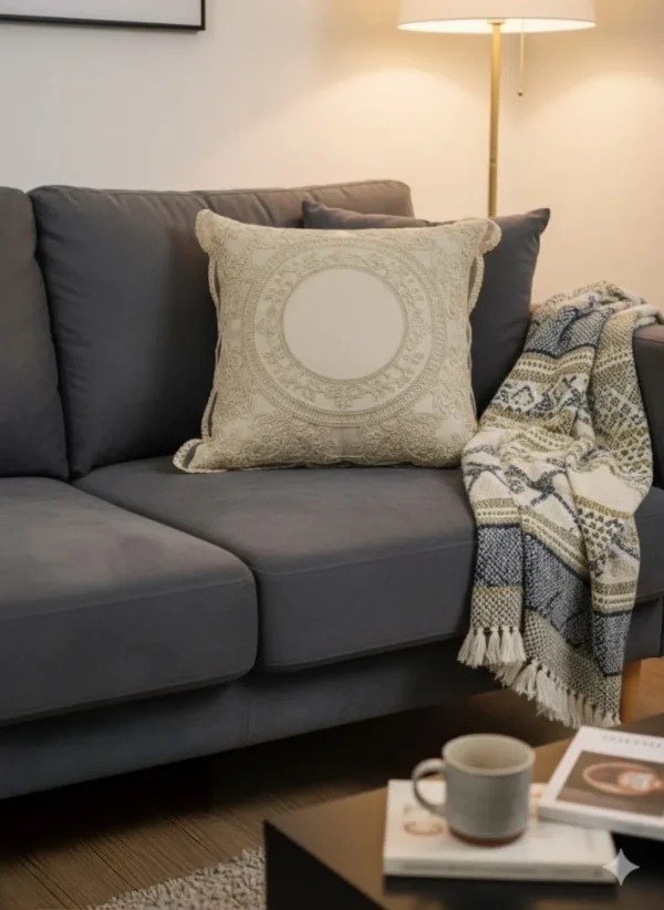 Luxury Embroidered Cushion Cover Set of 5 (16x16)