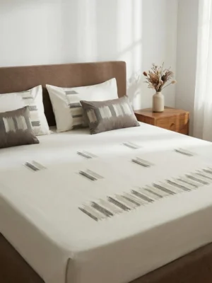 Luxury Cotton Embroidery King Size Bedsheet Set