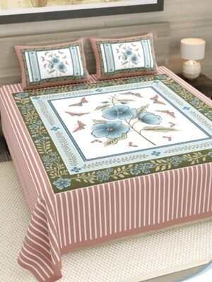20260527_124922.jpg AARAMBH KING Handblock Cotton Bedsheet (100x108) – Pure Cotton by Parv Bedding