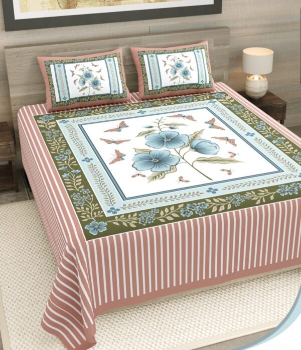 20260527_124922.jpg AARAMBH KING Handblock Cotton Bedsheet (100x108) – Pure Cotton by Parv Bedding