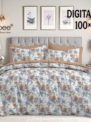 IMG-20260520-WA0269.jpg Digital Art Semi King Size Pure Cotton Bedsheet Set (100x100) – Super Fine Cotton, 3 Pc Set