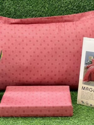 MAGNA Jointless King Size 100% Pure Cotton Bedsheet Set (275x275 cm) with 2 Pillow Covers – Plain Premium Bedsheet