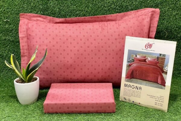 IMG-20260526-WA0048.jpg MAGNA Jointless King Size 100% Pure Cotton Bedsheet Set (275x275 cm) with 2 Pillow Covers – Plain Premium Bedsheet