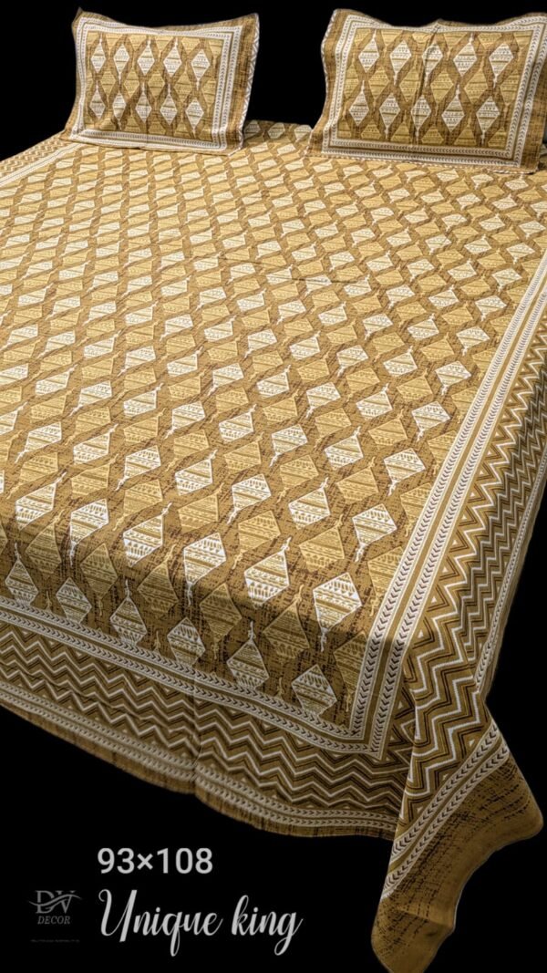 XXL King size Cotton Ethnic Bedsheet 93x108