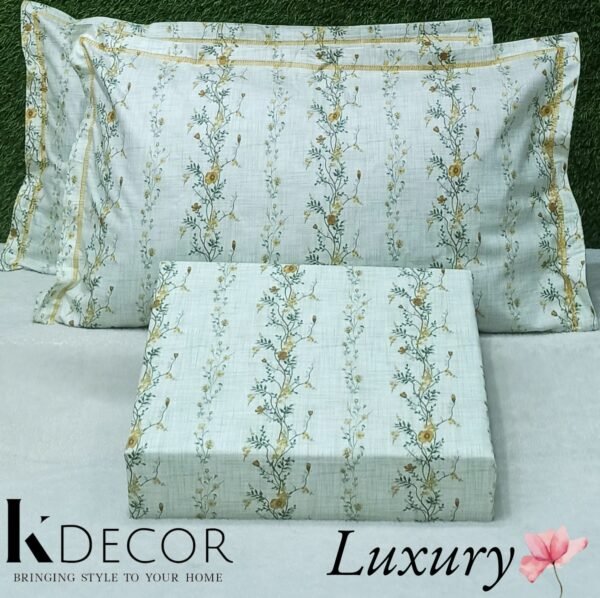 Luxury King 300TC Pure Cotton Bedsheet (110x110) – K Decor Premium King Size Bedsheet Luxury King 300TC Pure Cotton Bedsheet (110x110) – K Decor Premium King Size Bedsheet