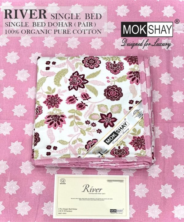 IMG-20260601-WA0095-1.jpg Mokshay River Single Bed Dohar Set (Pair) | 100% Pure Cotton Reversible AC Dohar 60x90 Inches