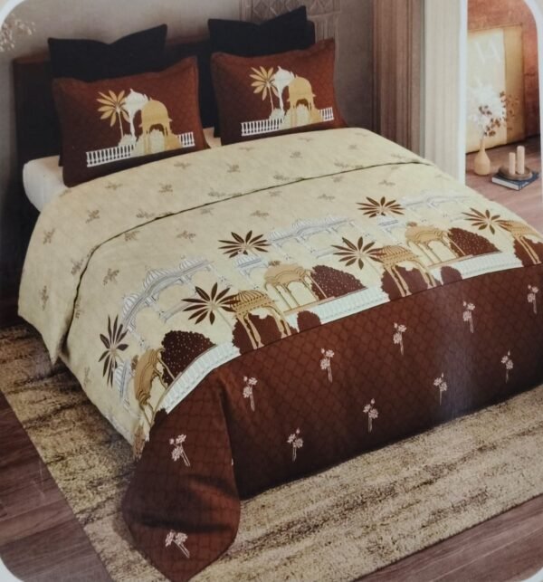 Rock & Roll Pure Cotton King Size Bedsheet 108x108 | Premium Cotton Bedding Set
