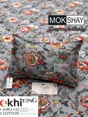 Mokshay Anokhi King Size Cotton Bedsheet Set (100×108 Inches) with 2 Pillow Covers Mokshay Anokhi King Size Cotton Bedsheet Set (100×108 Inches) with 2 Pillow Covers