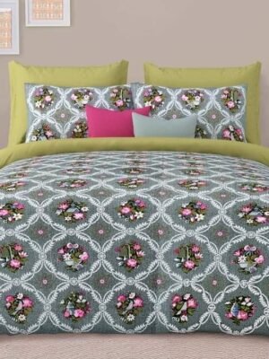 1000447012.jpg GIZA Pure Cotton King Size Bedsheet Set 100x100 Inches | Soft & Elegant Bedding