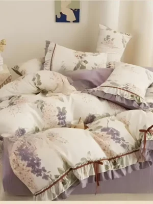 Cotton Candy Super King 4PC Bamboo Cotton Comforter Set | 108x108 Bedsheet | Luxury Bedding Set