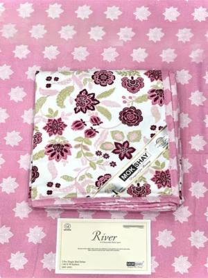 20260710_041231.webp Mokshay River Single Bed Dohar Set (Pair) | 100% Pure Cotton Reversible AC Dohar 60x90 Inches