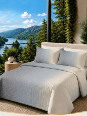 20260710_104136.webp Ombre King Luxurious Pure Cotton Bedsheet 300 TC | 110x110 Premium King Size Bedsheet