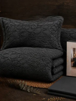 20260711_110738-1.webp Ella King Size Reversible Washed Cotton Jacquard Comforter Set | 4 Piece Premium Bedding Set