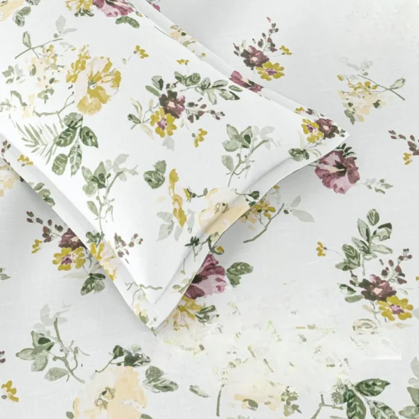 20260715_050830-1.webp K Decor Pure Linen Cotton 300 TC King Size Bedsheet | Premium Bed Linen 110x110 Inches