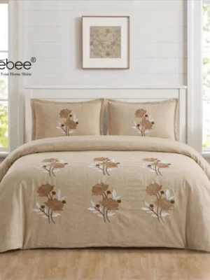IMG-20260615-WA0152.webp Italian Embroidery Cotton Bedsheet by Rosebee | Premium 3 Pc King Size Bedsheet Set