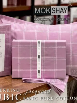 Cubic Superking 400TC Pure Cotton Jacquard Bedsheet King Size Mokshay Premium Bedspread