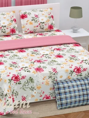 IMG-20260626-WA0066.webp NANDANI 100% Pure Cotton King Size Bedsheet Set 108x108 | 3 Piece Premium Bedding