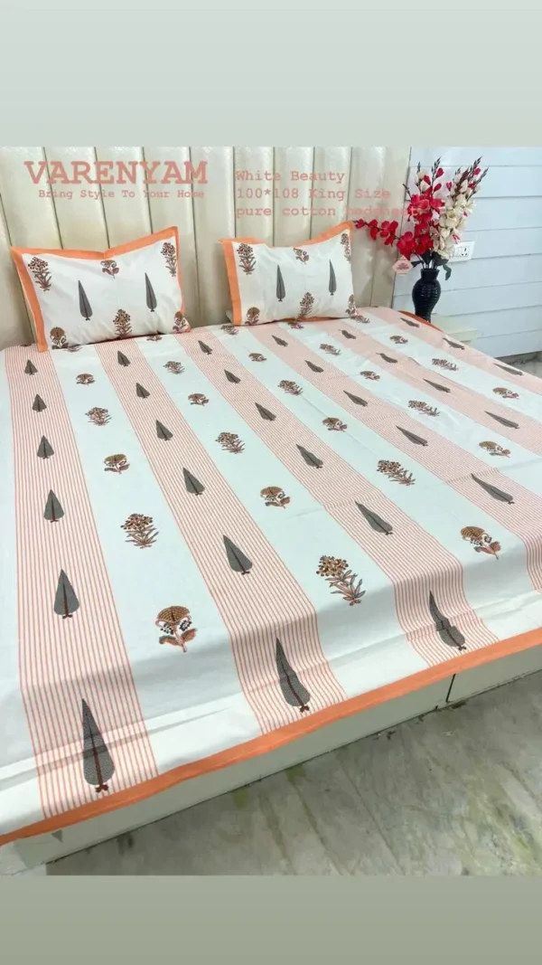IMG-20260704-WA0285-1.webp White Beauty Handblock Print Cotton King Size Bedsheet | 100% Pure Cotton | 100x108 Inches