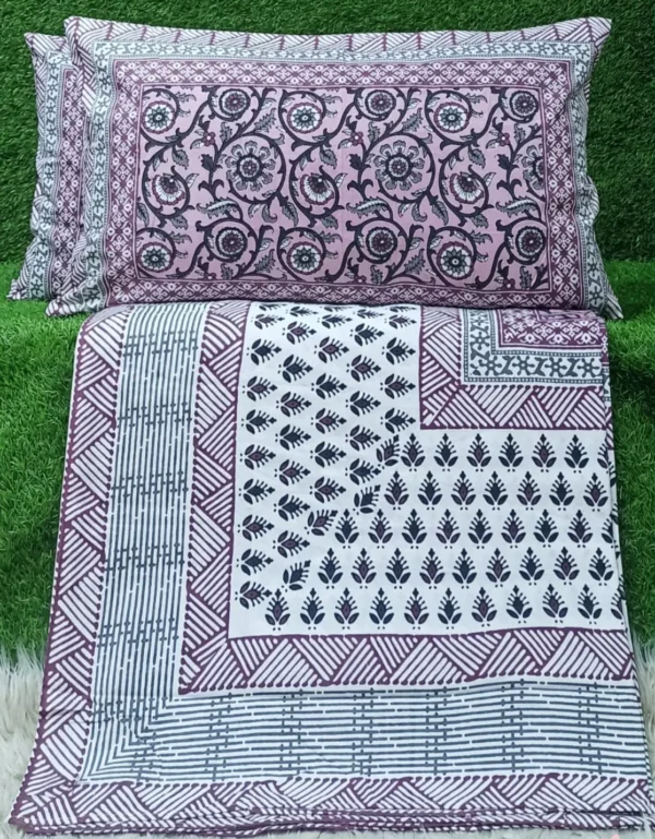 IMG-20260714-WA0166-1.webp Albeli King Size Fitted Bedsheet Set | 100% Pure Cotton Handblock Printed 72x78x8 Inches